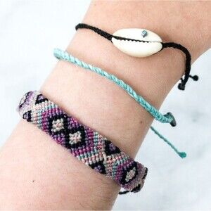 Pura Vida Shell Bracelet and Braided Bracelet
